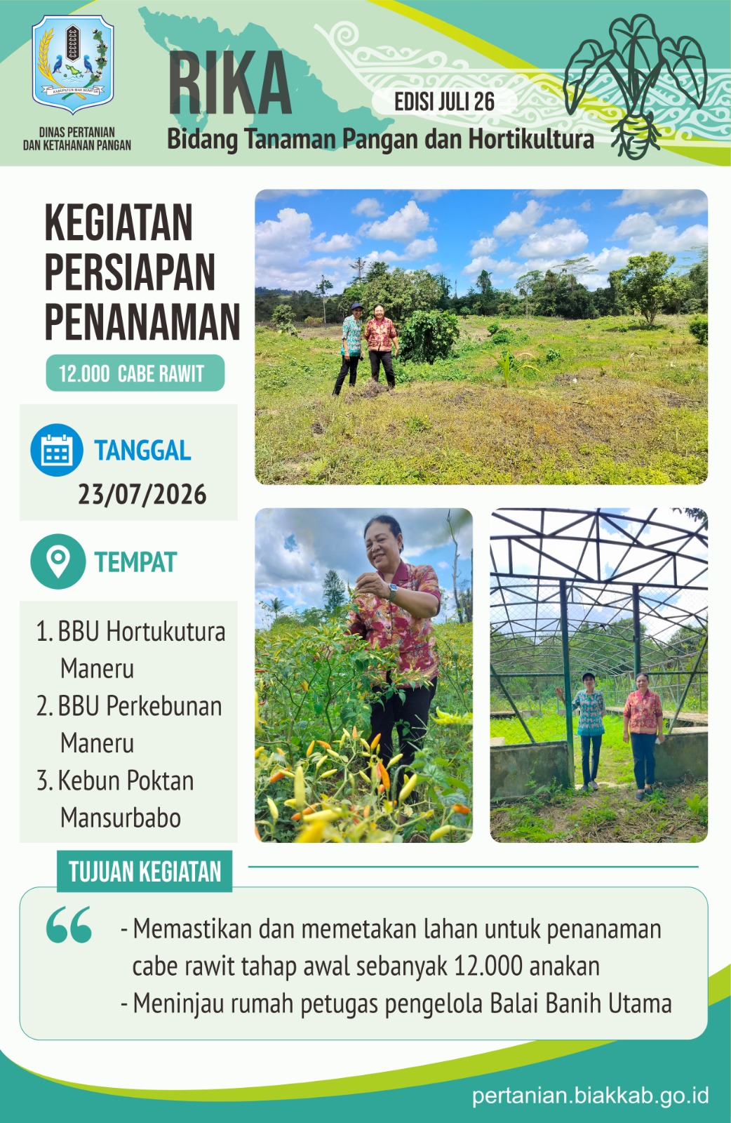 Kegiatan Persiapan Penanaman 12.000 Cabe Rawit